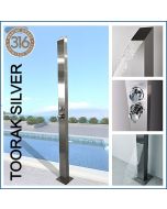 Toorak Silver 316L Marine Grade Stainless Steel Outdoor Indoor Waterfall Pool Shower