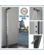 Bondi Push Button 316L Marine Grade WATERMARK REGISTERED Stainless Steel Outdoor Indoor /Pool Shower. With a 15 seconds timed flow control.(Cold or Tempered Water Source Only  / Not Hot And Cold)
