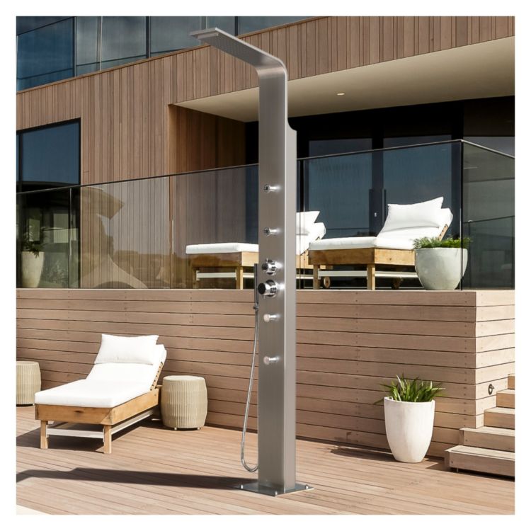 Brighton Silver 316L Stainless Steel Marine Grade Outdoor Indoor Massage Pool Shower