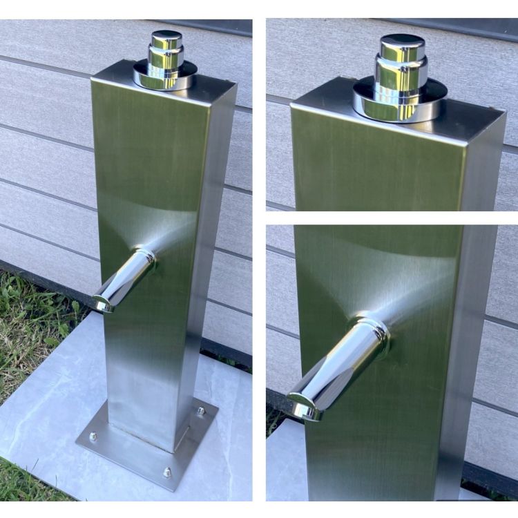 Eco-Friendly Push-Button Outdoor Foot Wash Station with 15-Second Timer – 316L Marine Grade Stainless Steel (Cold Water Only)